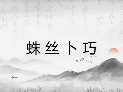 蛛丝卜巧