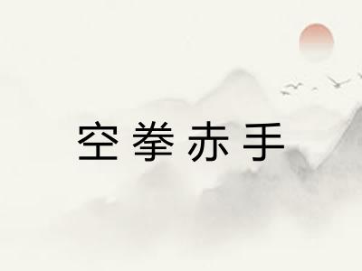 空拳赤手