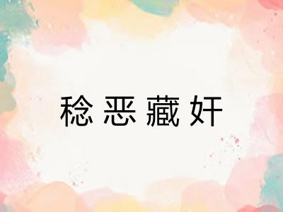 稔恶藏奸