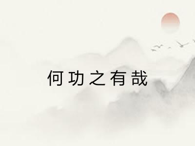 何功之有哉