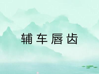 辅车唇齿