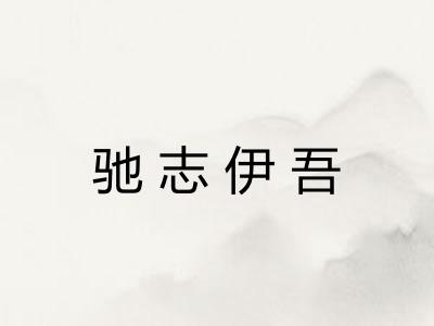 驰志伊吾