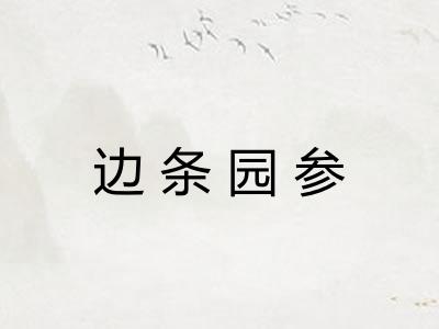 边条园参