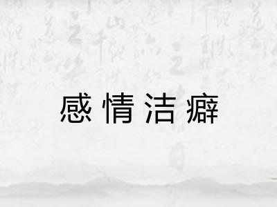 感情洁癖