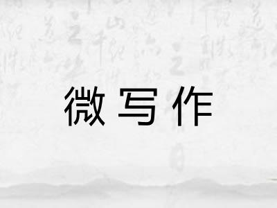微写作