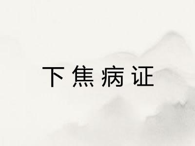 下焦病证