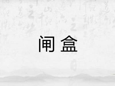 闸盒