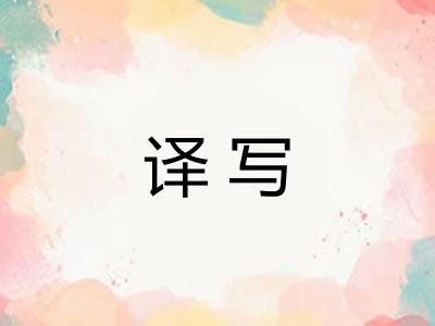 译写