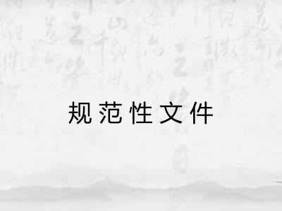 规范性文件