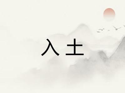 入土