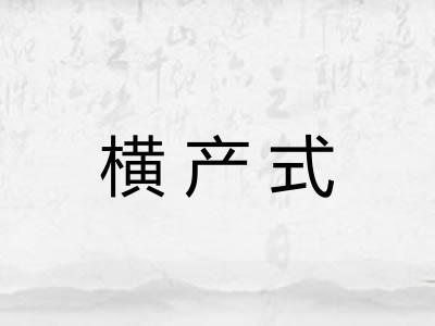 横产式