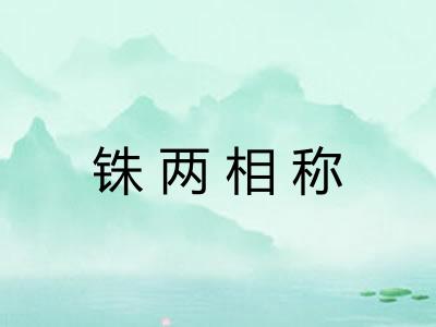 铢两相称