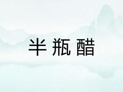 半瓶醋