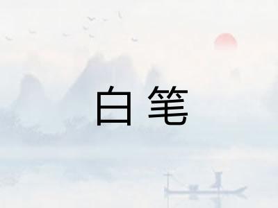 白笔