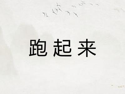 跑起来