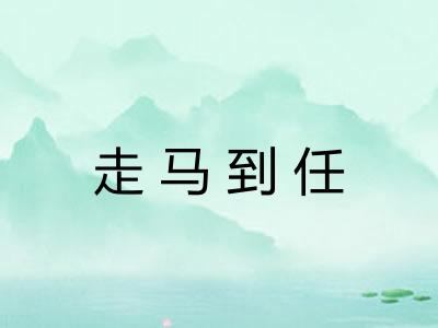 走马到任