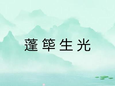 蓬筚生光