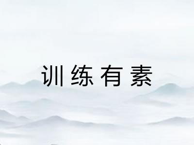 训练有素