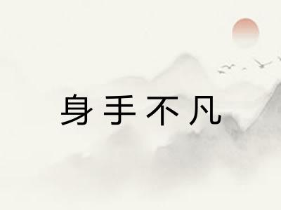 身手不凡