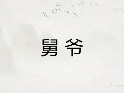 舅爷