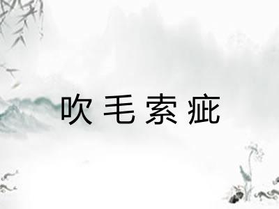 吹毛索疵