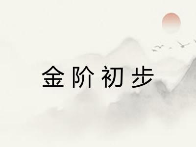 金阶初步