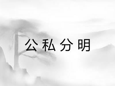 公私分明