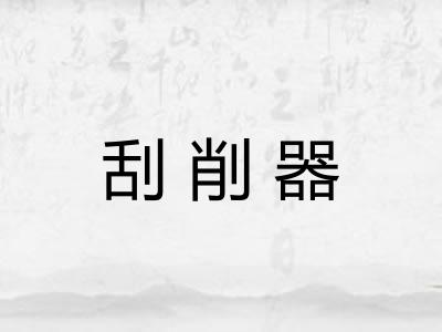 刮削器