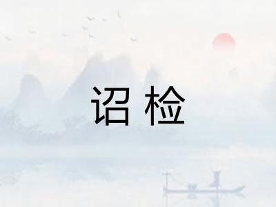 诏检