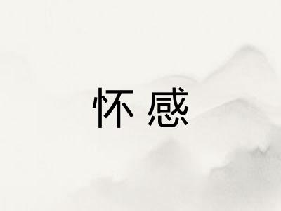 怀感