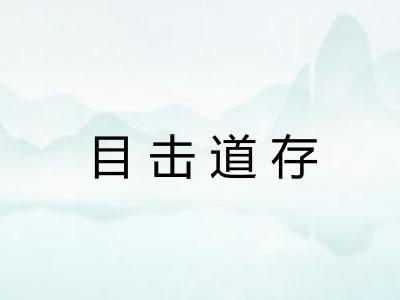 目击道存
