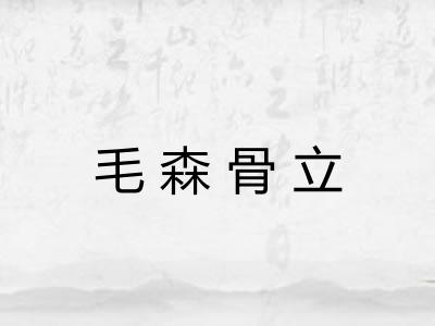毛森骨立