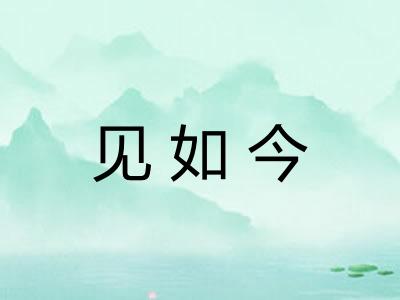 见如今