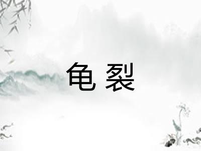 龟裂