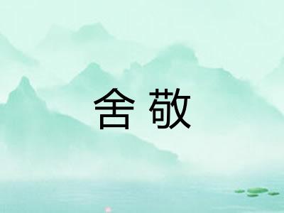 舍敬