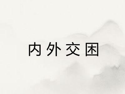内外交困