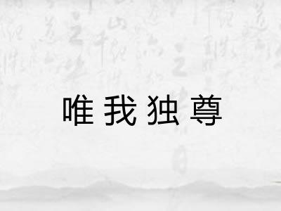 唯我独尊