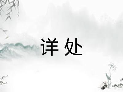 详处