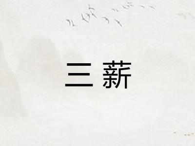 三薪
