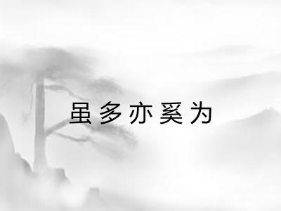 虽多亦奚为