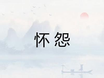 怀怨