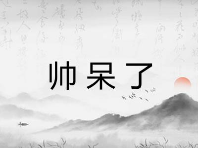 帅呆了