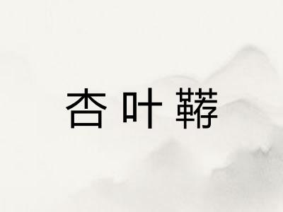 杏叶鞯