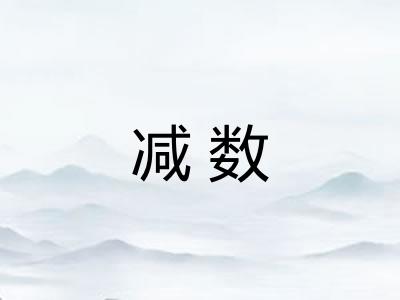 减数