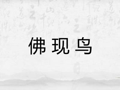 佛现鸟