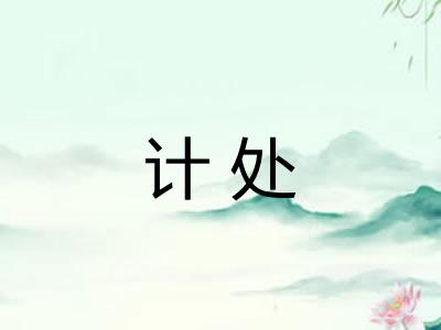 计处