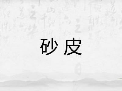 砂皮