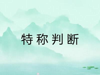 特称判断