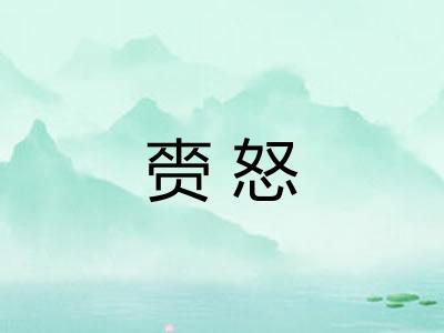 赍怒