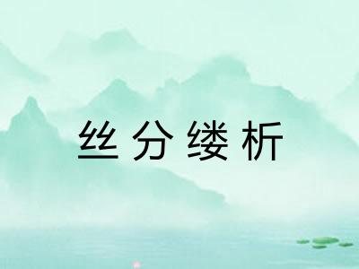 丝分缕析